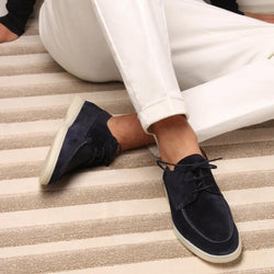 Men's Suede Loafers With Laces