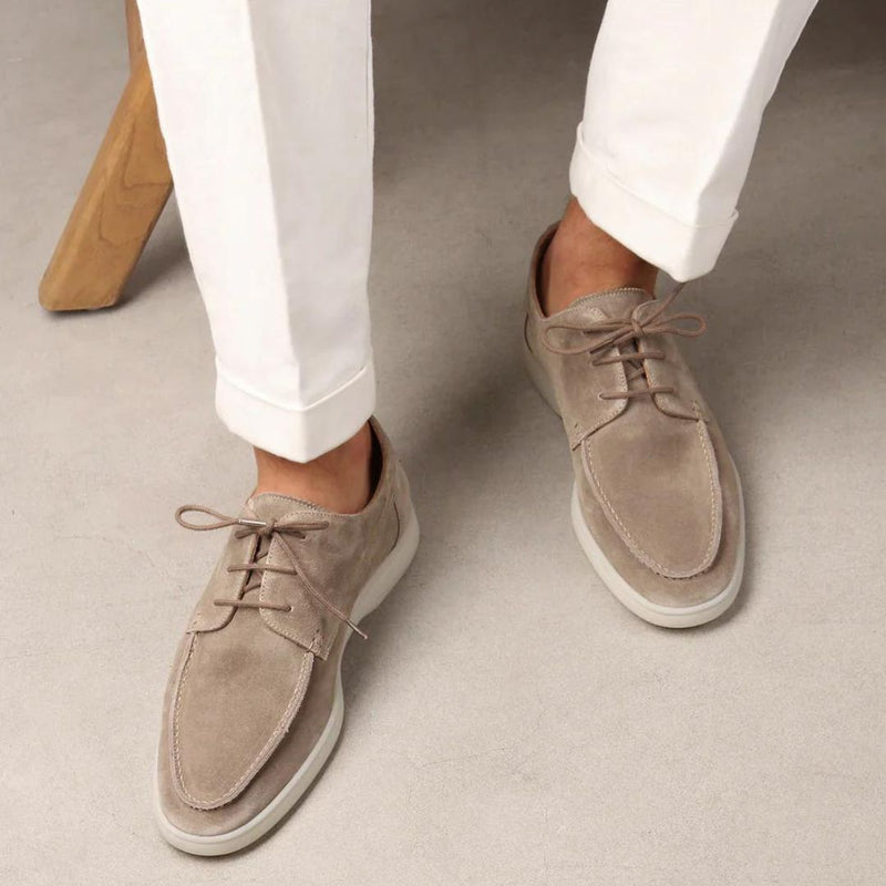 Men's Suede Loafers With Laces