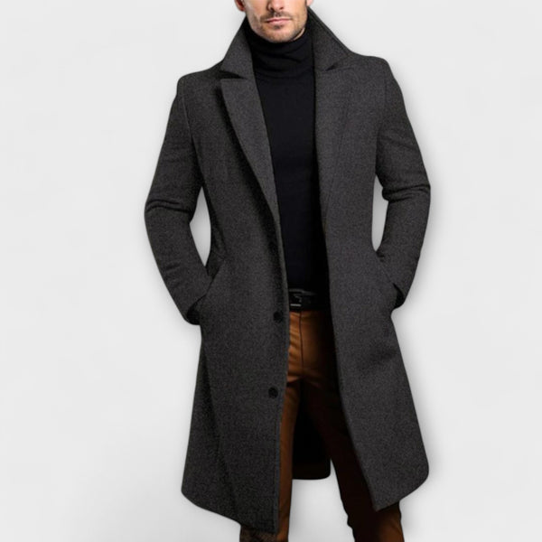 Phil - Winter Long Trench Coat For Men