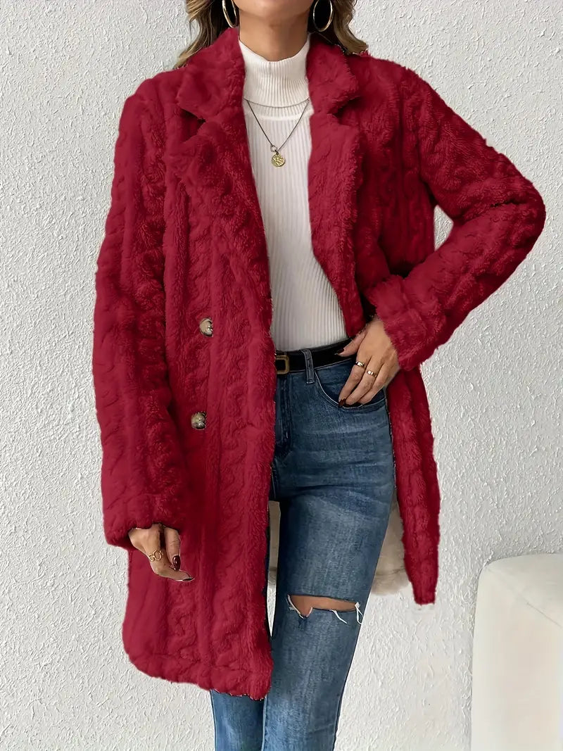 Clara Teddy Coat – Cozy Elegance for Winter