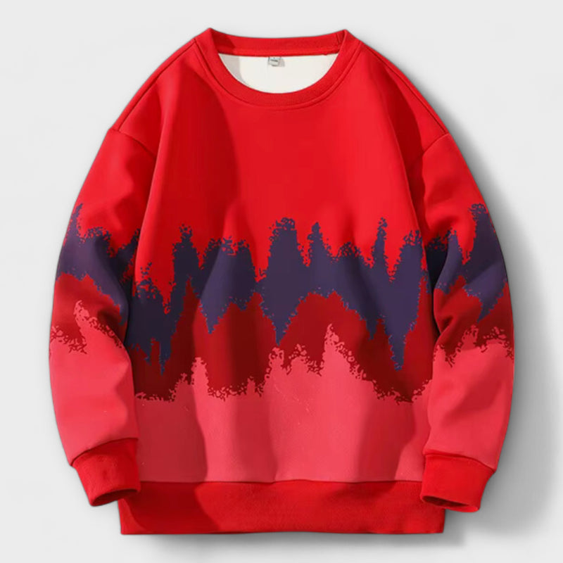 Beat | Crew Neck Sweater with Sound Frequency Graphic