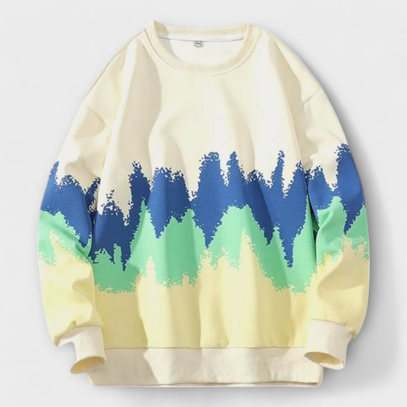 Beat | Crew Neck Sweater with Sound Frequency Graphic