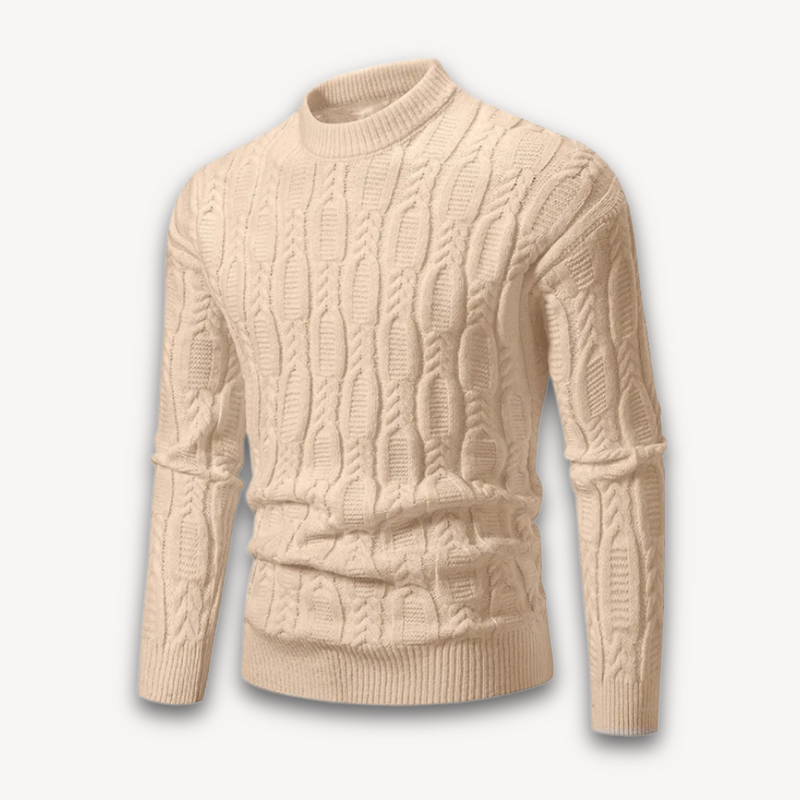 Soft Cable Knit Crewneck Sweater