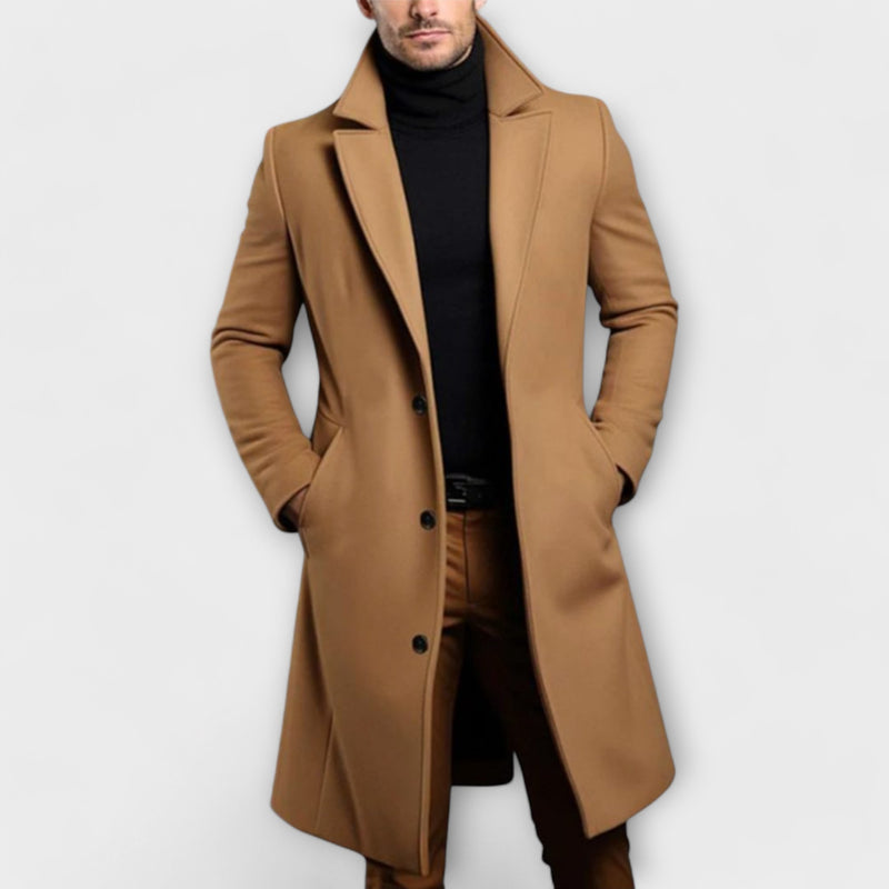 Phil - Winter Long Trench Coat For Men