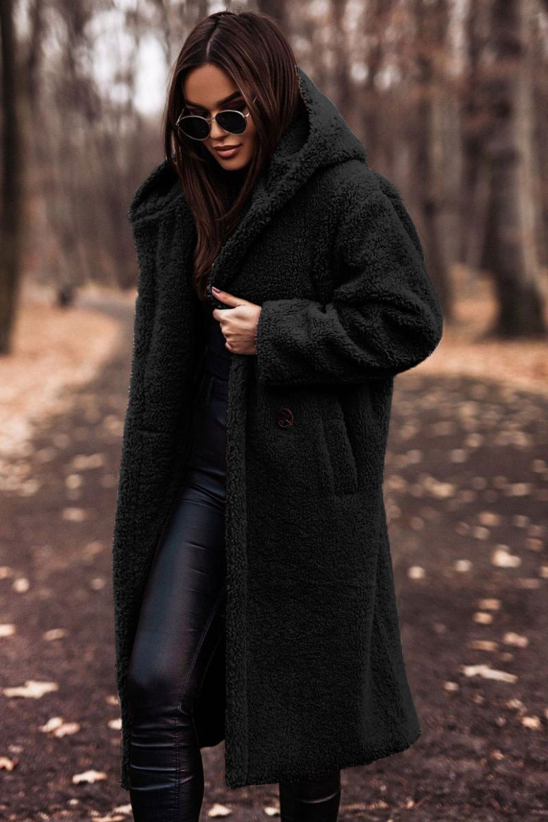 Elara Wool Hooded Coat for Timeless Warmth