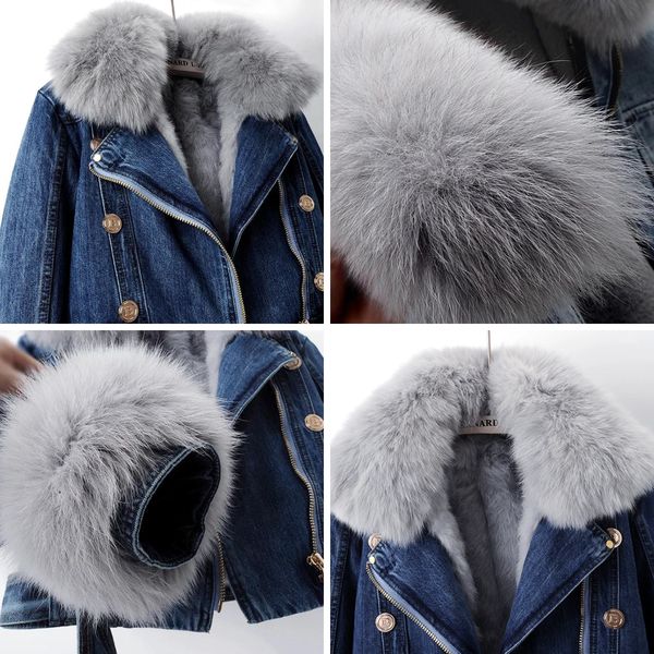 Sienna Luxe Denim & Fur Jacket