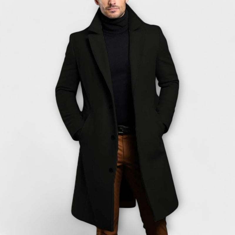 Phil - Winter Long Trench Coat For Men