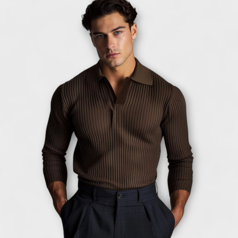 Windsor | Men’s Open Collar Knit Shirt