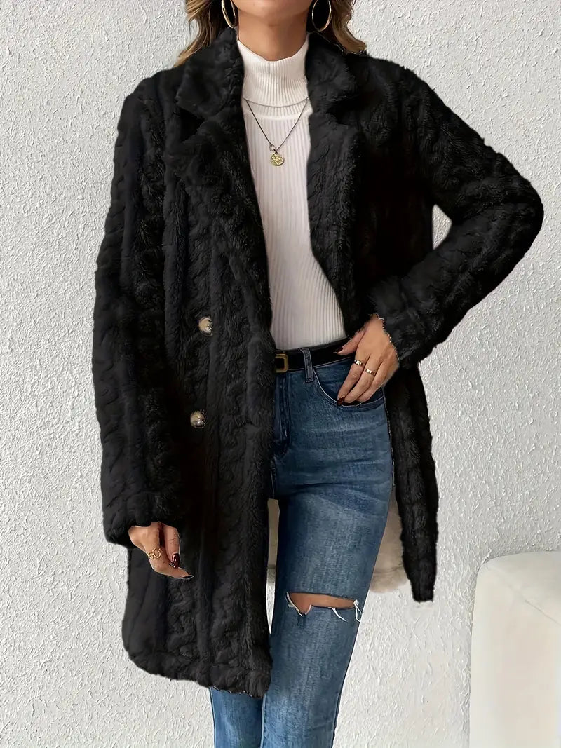 Clara Teddy Coat – Cozy Elegance for Winter