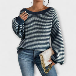 Luna | Striped Off-Shoulder Sweater