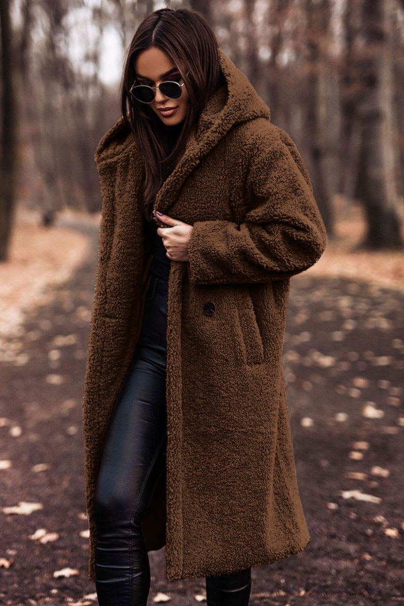 Elara Wool Hooded Coat for Timeless Warmth