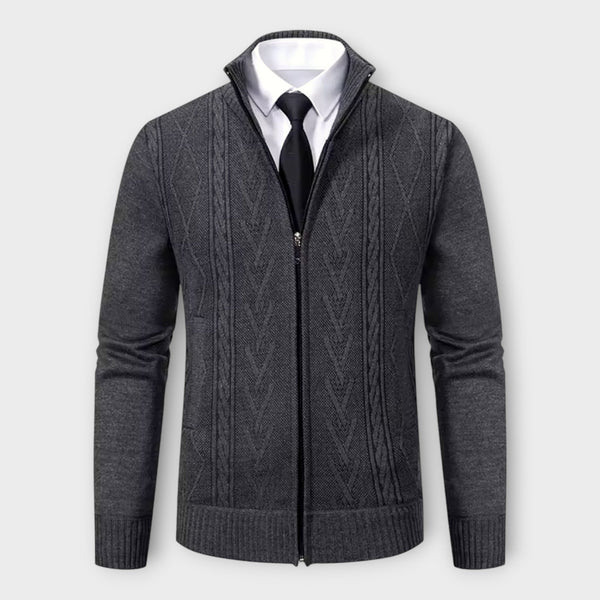 Men’s Cashmere-Lined Knit Cardigan