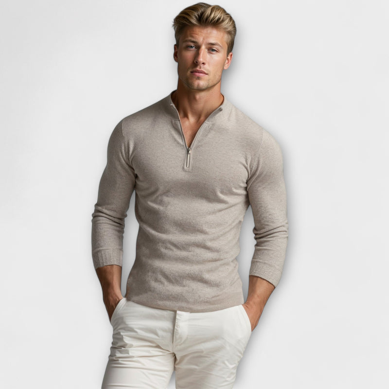 Marlowe - Cashmere Half Zip Sweater