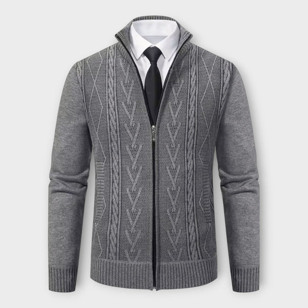 Men’s Cashmere-Lined Knit Cardigan