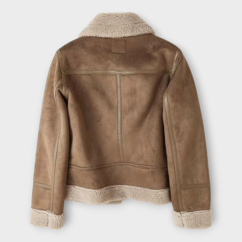 Aurora Women's Shearling Suede Aviator Jacket