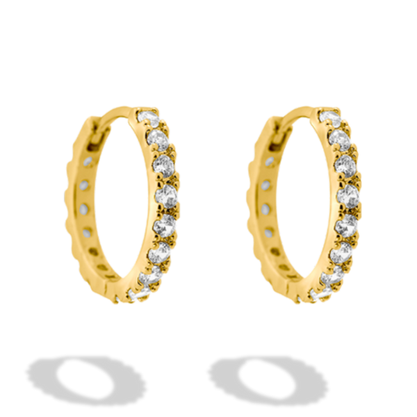 Pave Huggie Hoop Earrings