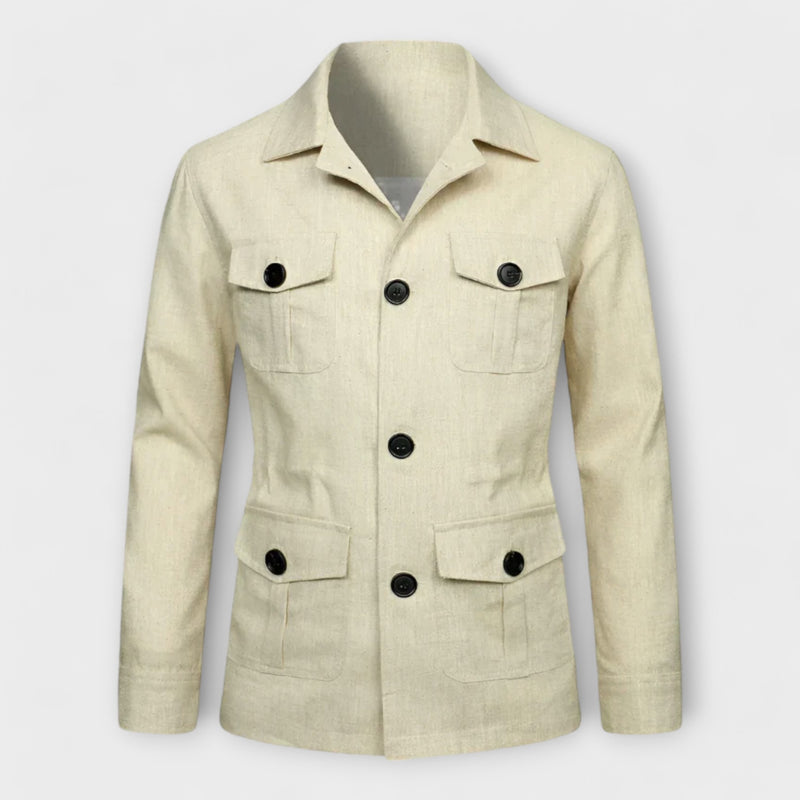 Whitby Multi Pockets Linen Jacket