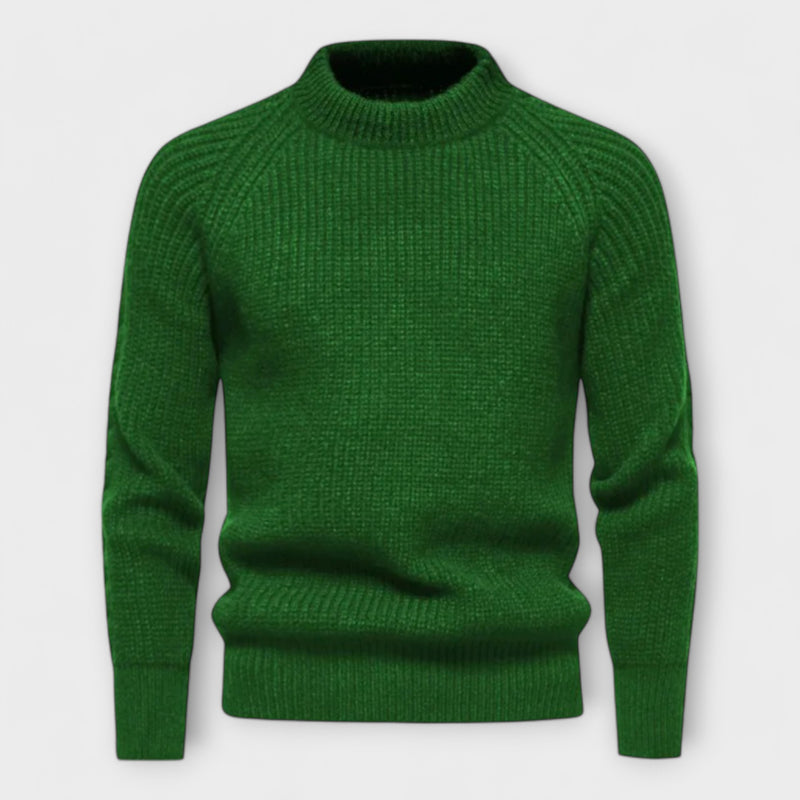 Telford Round Neck Jacquard Sweater