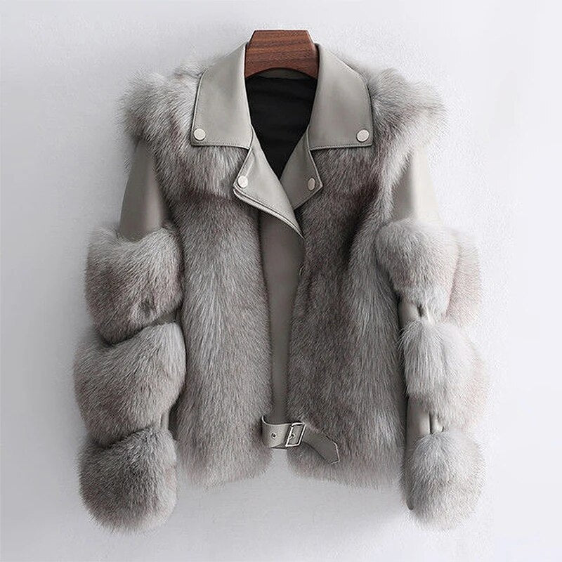 Ava Luxury Faux Fur Leather Jacket