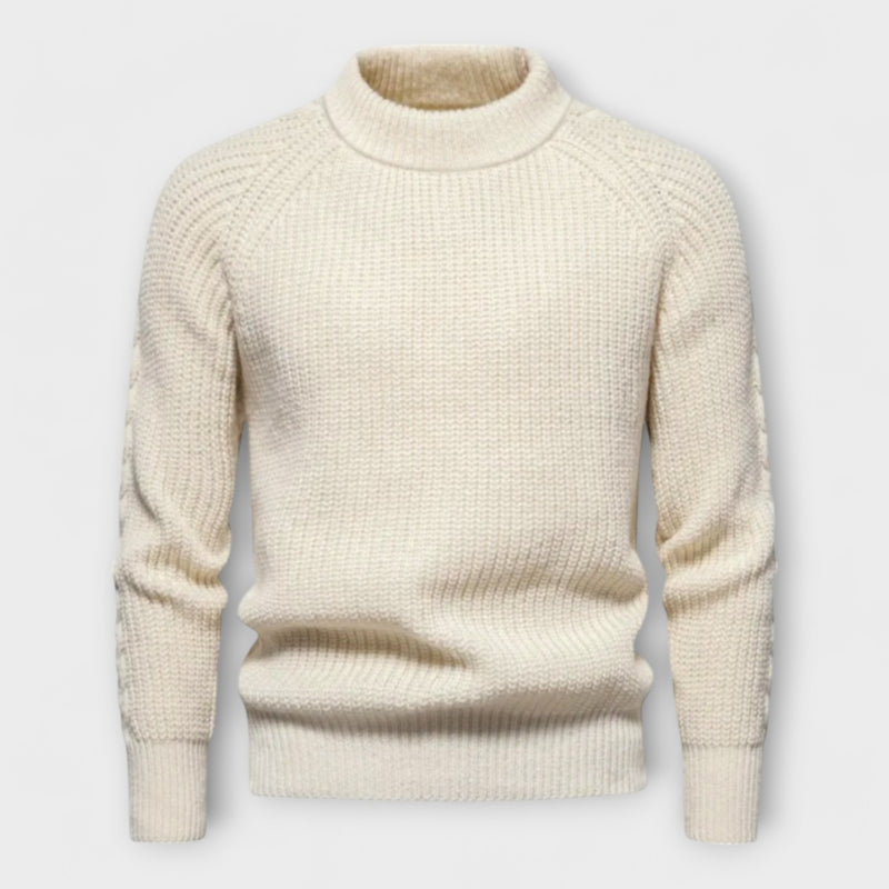 Telford Round Neck Jacquard Sweater