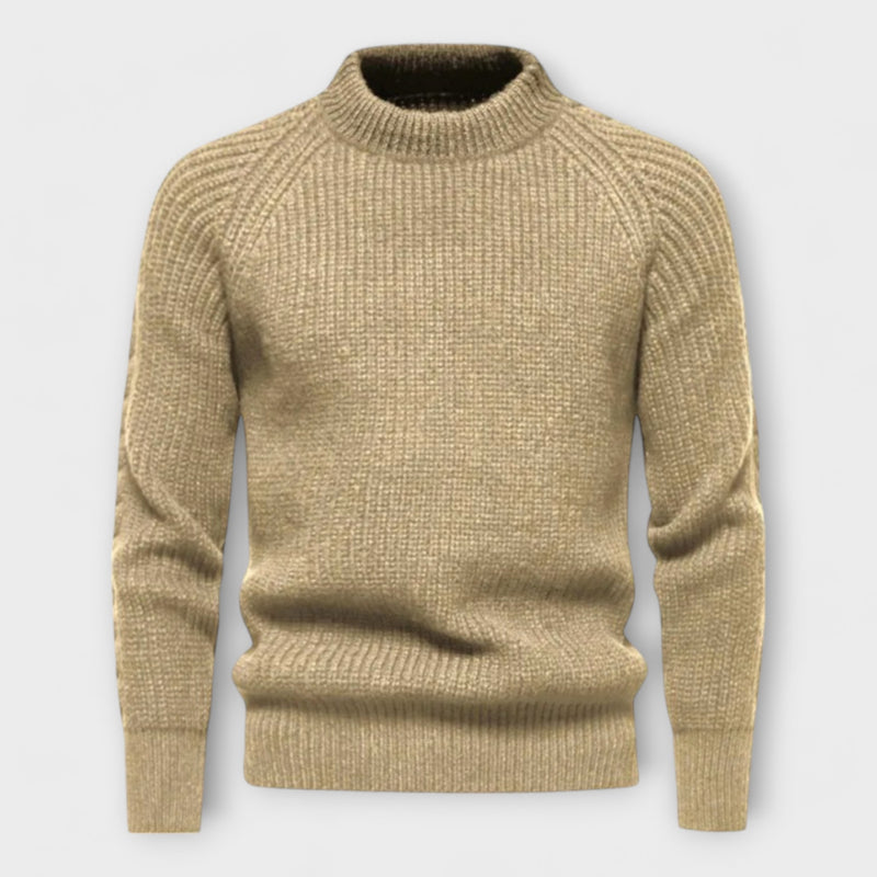 Telford Round Neck Jacquard Sweater