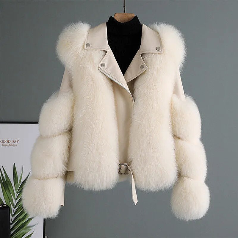 Ava Luxury Faux Fur Leather Jacket