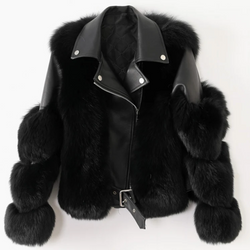 Ava Luxury Faux Fur Leather Jacket