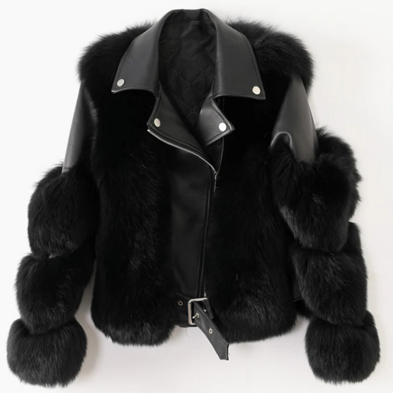 Ava Luxury Faux Fur Leather Jacket