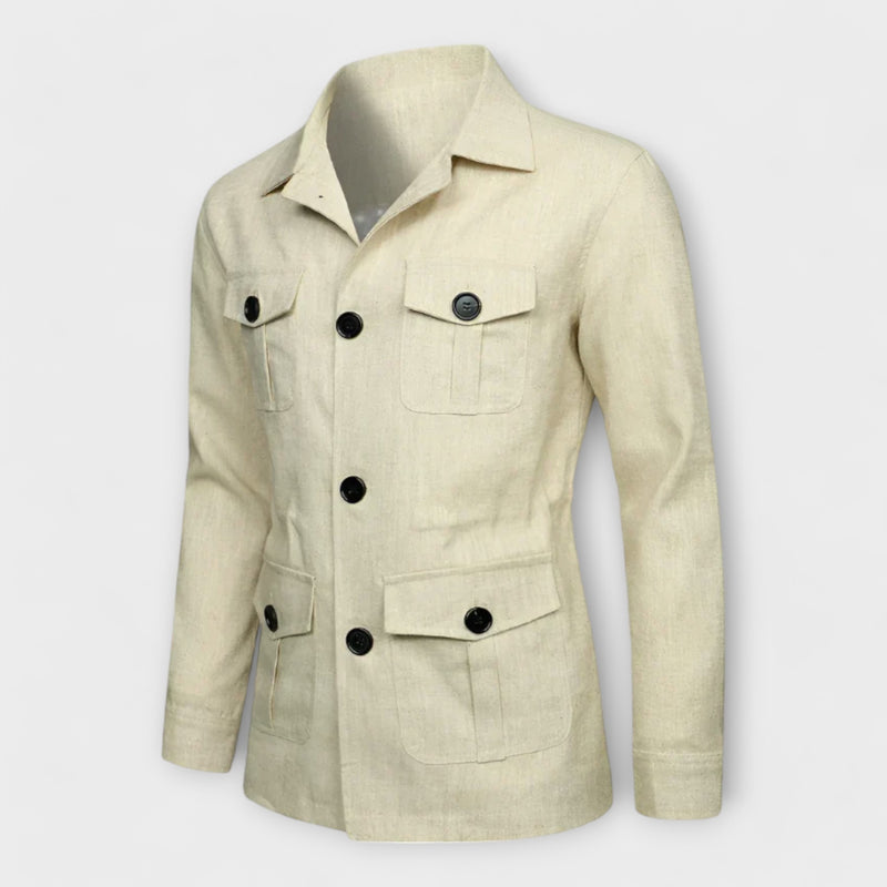 Whitby Multi Pockets Linen Jacket