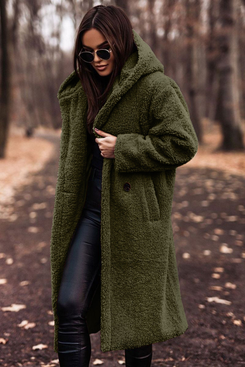 Elara Wool Hooded Coat for Timeless Warmth