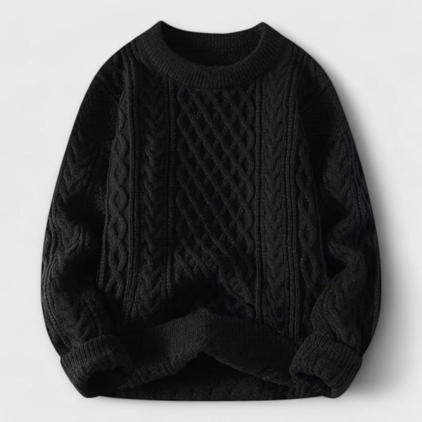 Cable Knit Crewneck Sweater