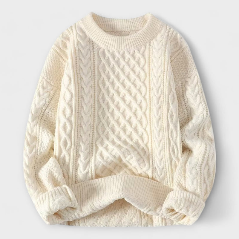 Cable Knit Crewneck Sweater