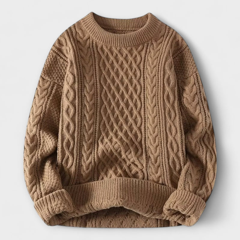 Cable Knit Crewneck Sweater