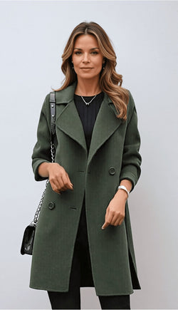 Serena Wool-Blend Double-Breasted Coat