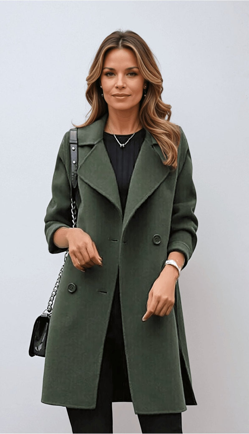 Serena Wool-Blend Double-Breasted Coat