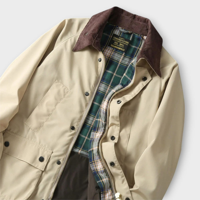 Lennard | Elegant Weather-Resistant Jacket with Cord Collar