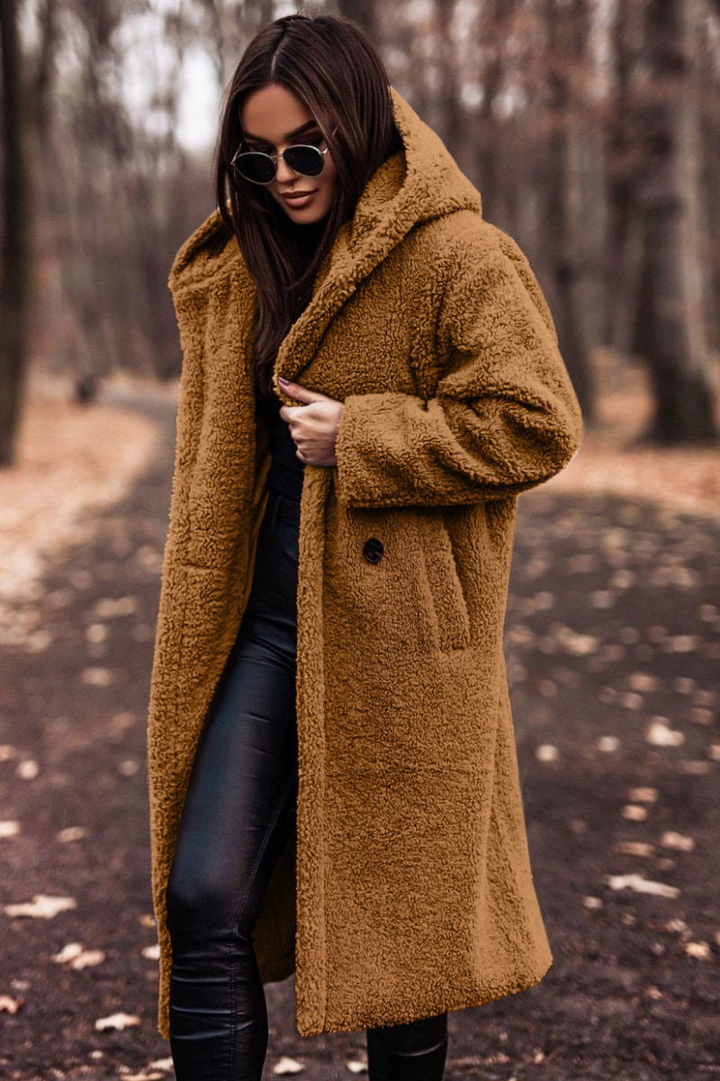 Elara Wool Hooded Coat for Timeless Warmth