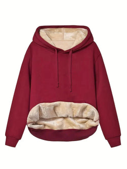 Scarlett - Fleece-Lined Kangaroo Pocket Hoodie