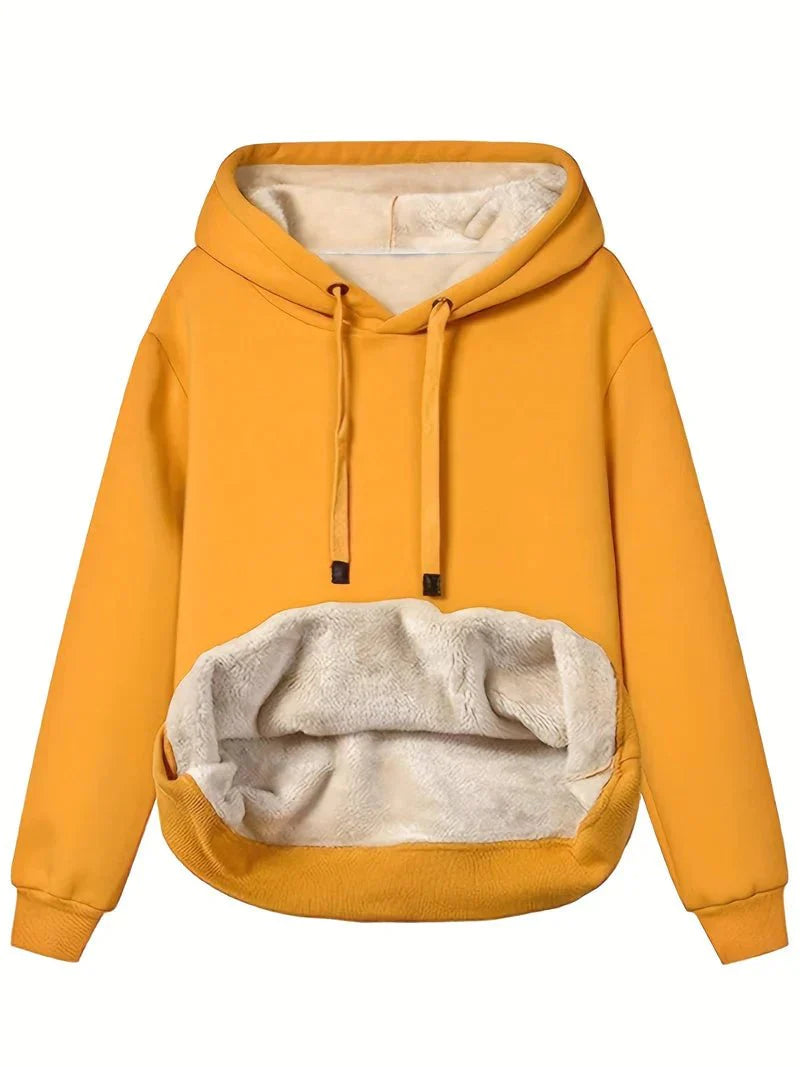 Scarlett - Fleece-Lined Kangaroo Pocket Hoodie