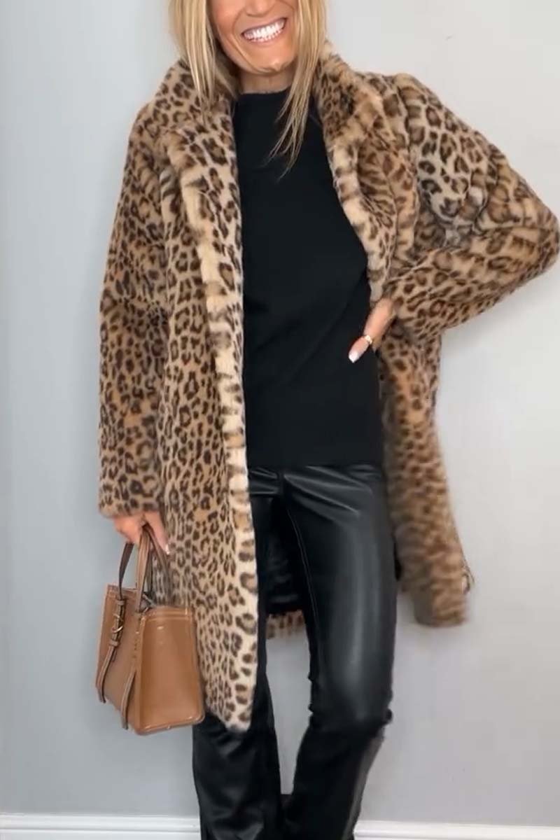 Amara Leopard Print Coat