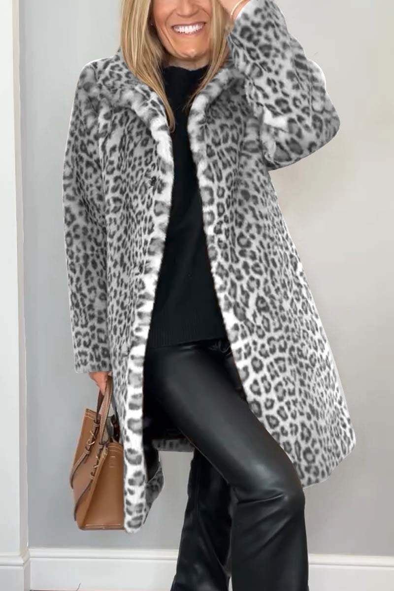 Amara Leopard Print Coat