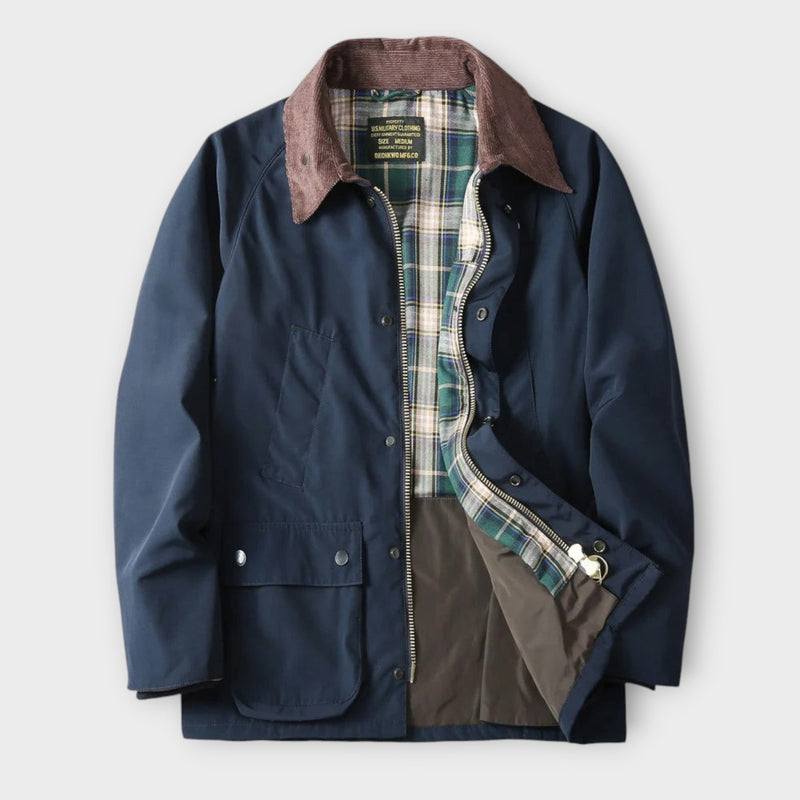 Lennard | Elegant Weather-Resistant Jacket with Cord Collar