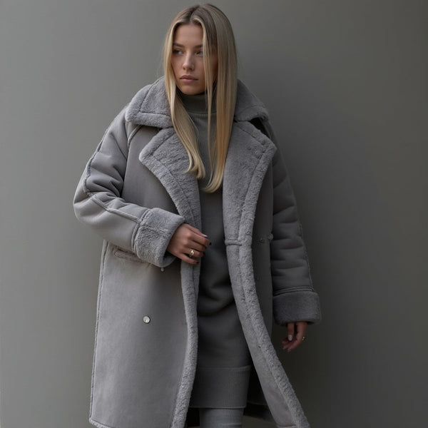 Helena | Luxurious Suede Winter Coat