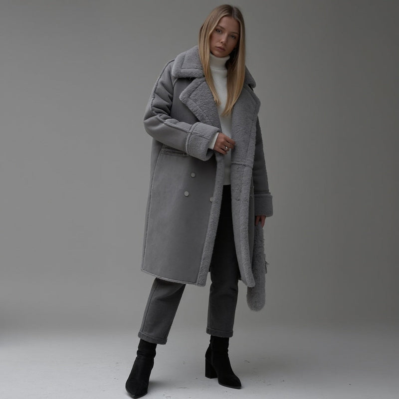 Helena | Luxurious Suede Winter Coat