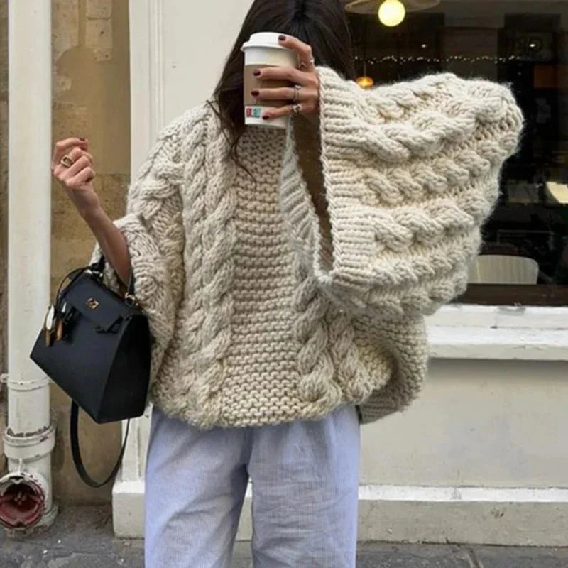 Elsie Chunky Cable-Knit Sweater