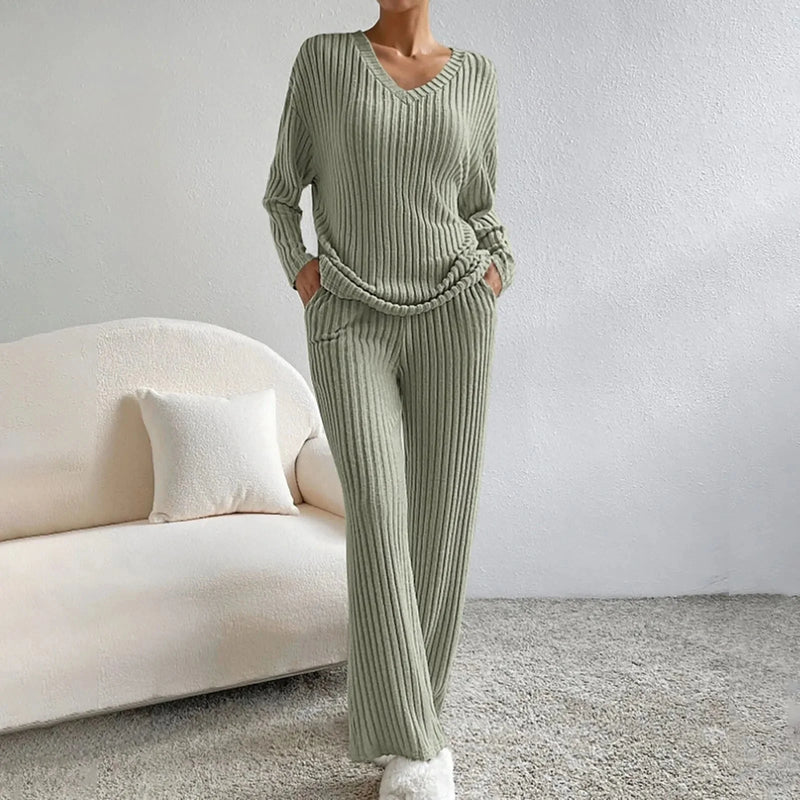 Ribbed Knit Lounge Set