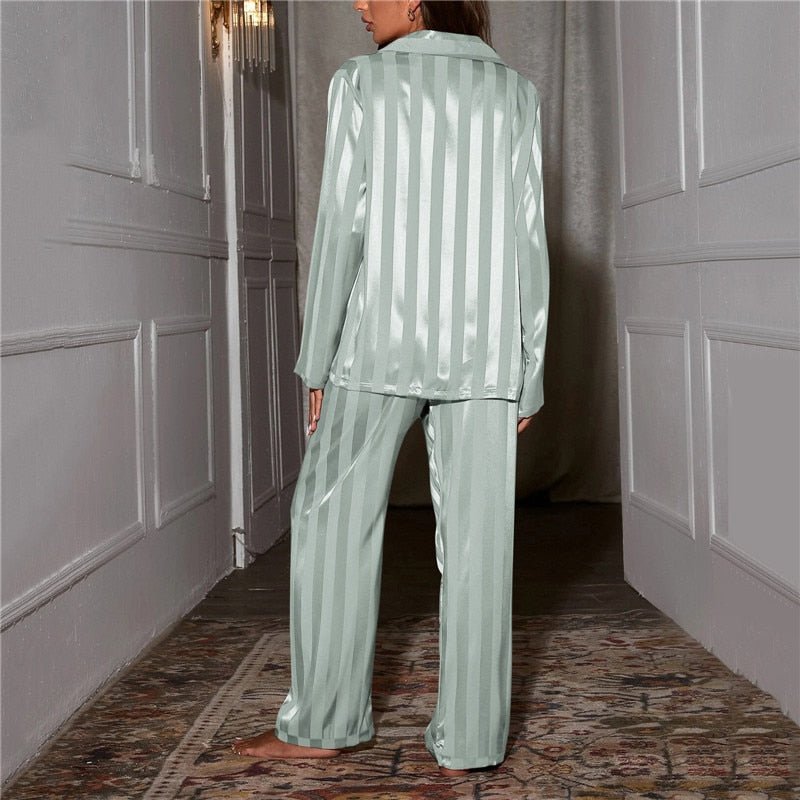 Striped Satin Pyjama Set