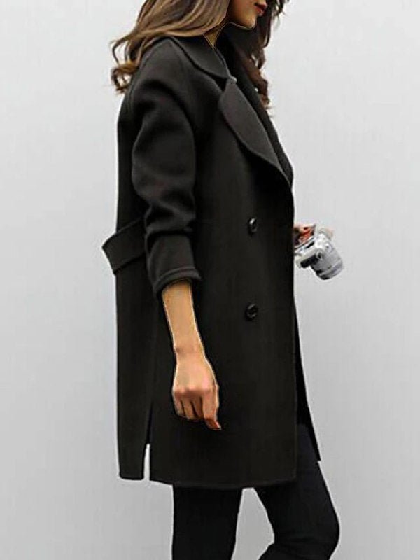 Serena Wool-Blend Double-Breasted Coat